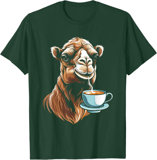 Camel Coffee - Camelhump Dromedary Camelid Cameldae Camel T-Shirt - T-Shirt | Forest