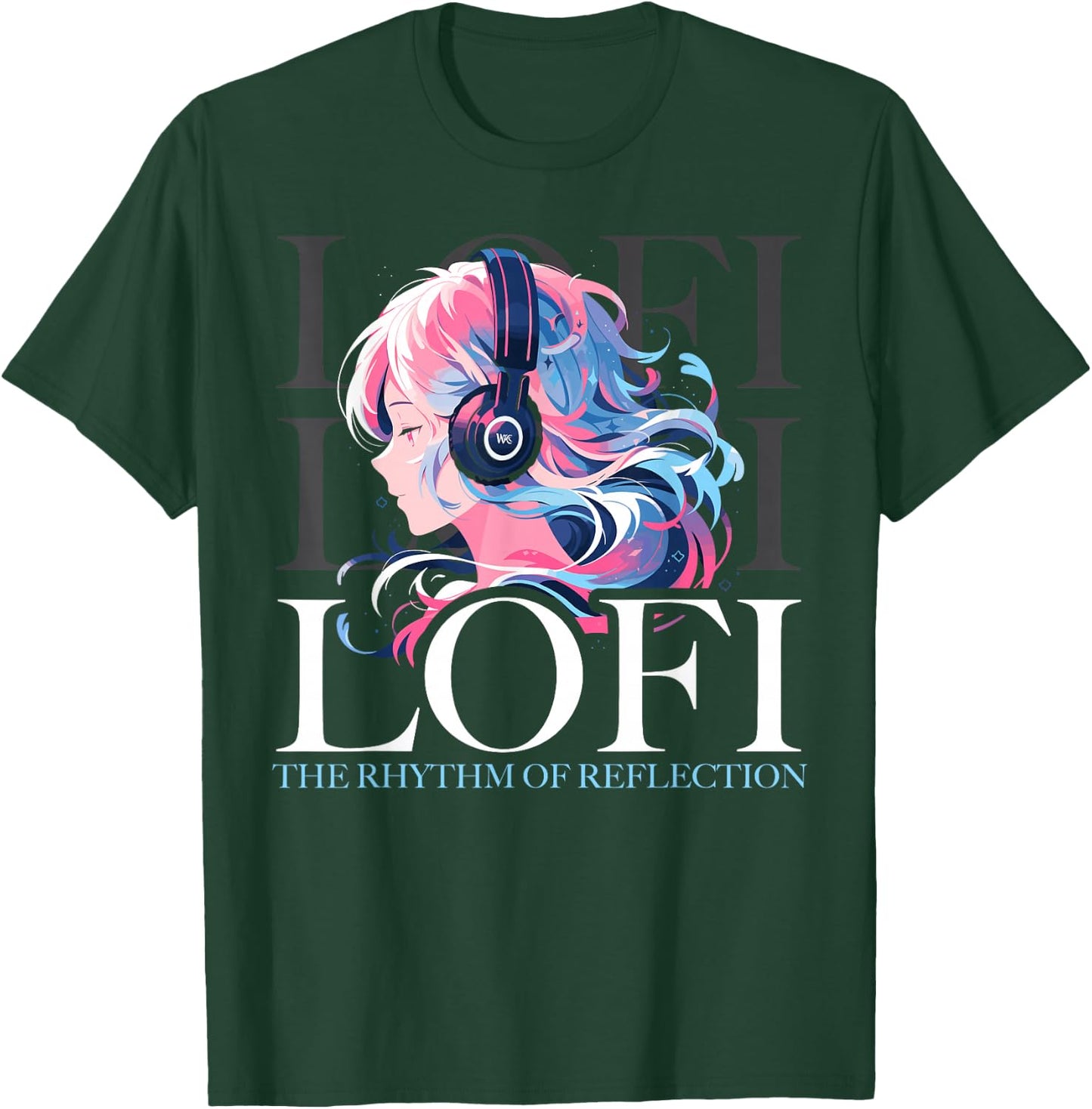 Lofi Music Lover Low Fidelity Anime Lo-Fi Japanese Aesthetic T-Shirt - T-Shirt | Forest