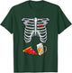 Dad Skeleton Halloween Beer Pizza Funny Pregnancy Couple Men T-Shirt - T-Shirt | Forest