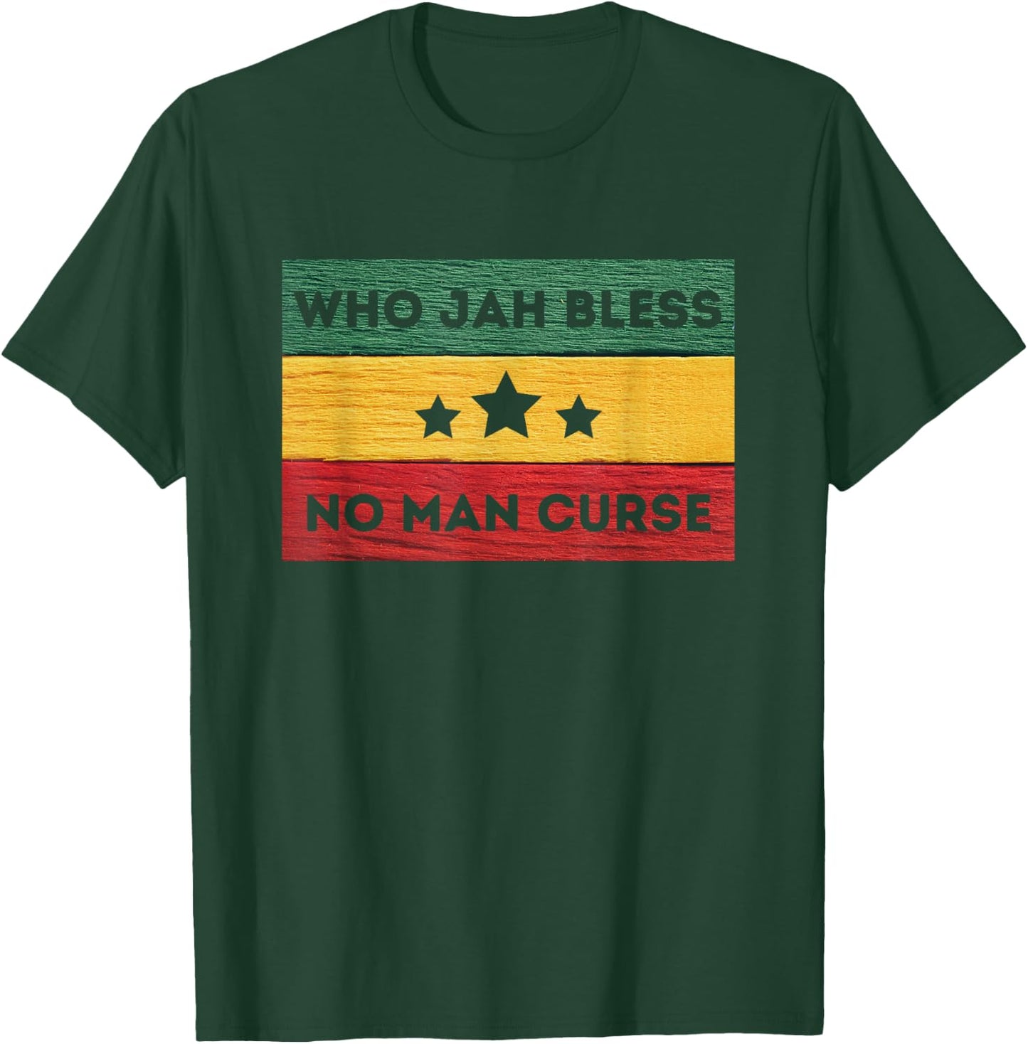 Who Jah Bless No Man Curse Reggae T-Shirt - T-Shirt | Forest