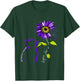 Sunflower Cat Purple Rett Syndrome Awareness Men Women T-Shirt - T-Shirt | Forest