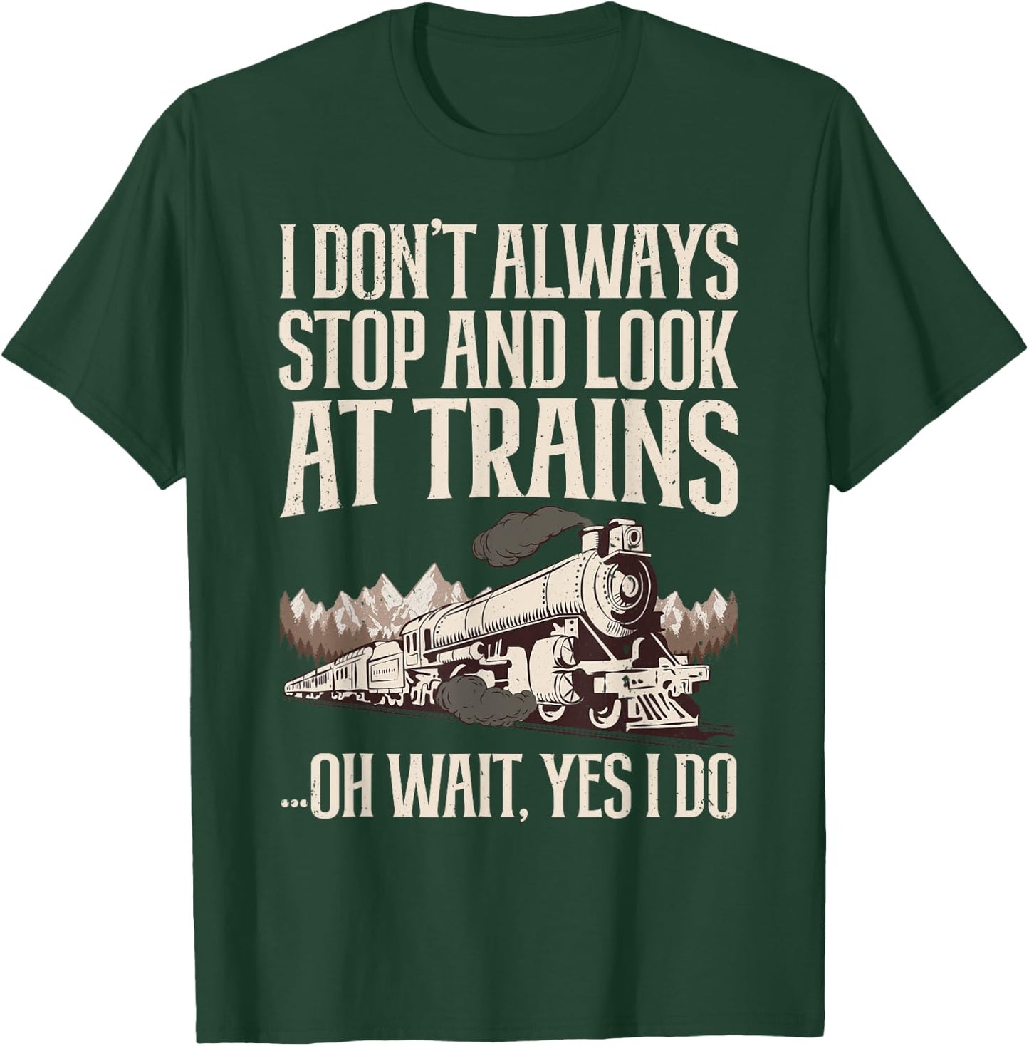 Cool Trains Women Train Collector Railroad Engine T-Shirt - T-Shirt | Forest