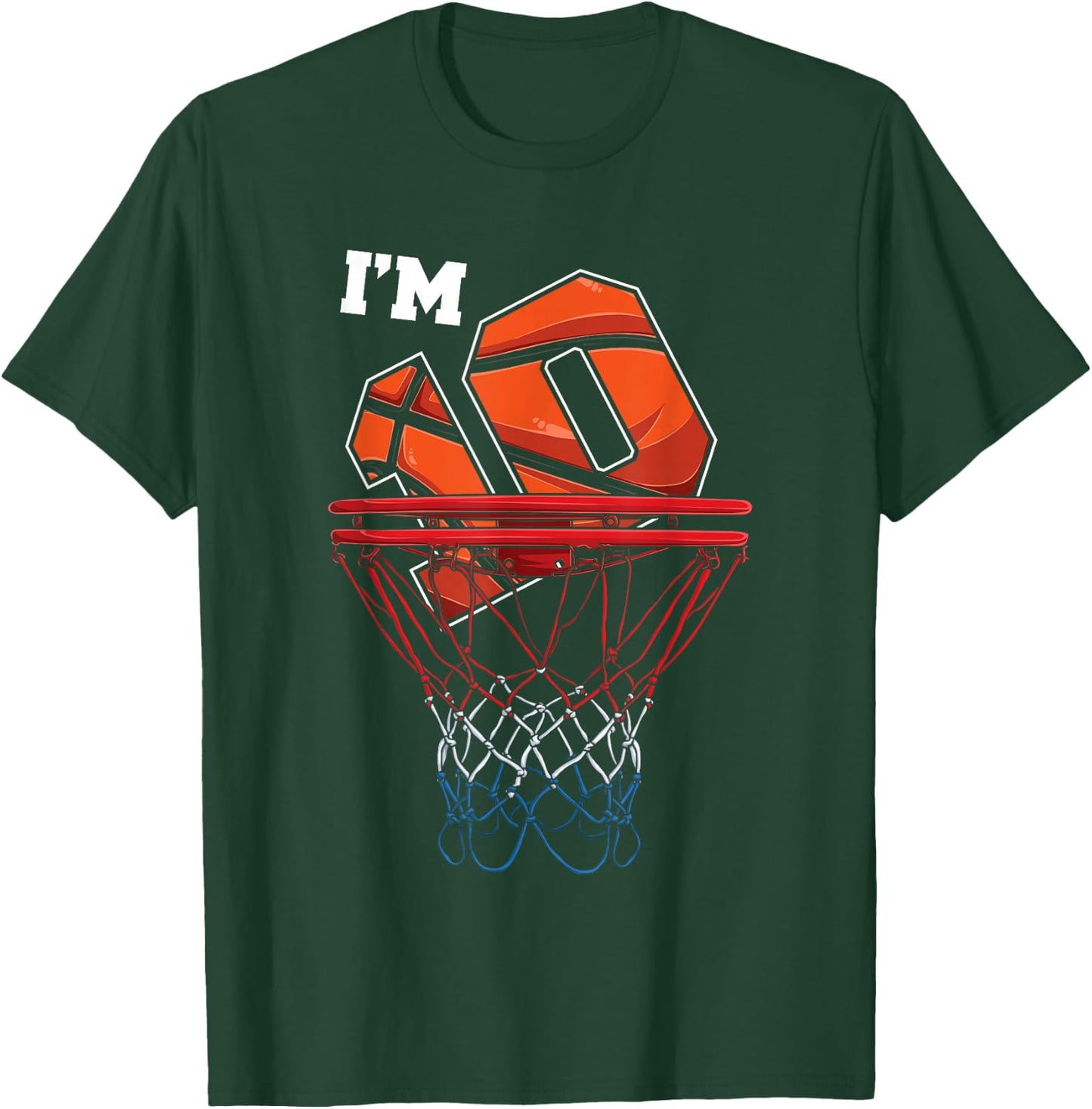 I'm 10 Years Old Basketball Net Ball Game Gift Birthday Gift T-Shirt - T-Shirt | Forest