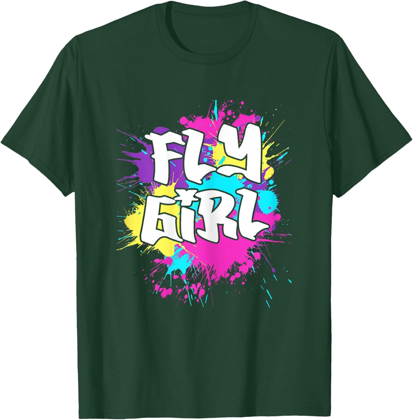 Fly Girl Hip Hop 80s 90s cassette B-girl T-Shirt - T-Shirt | Forest