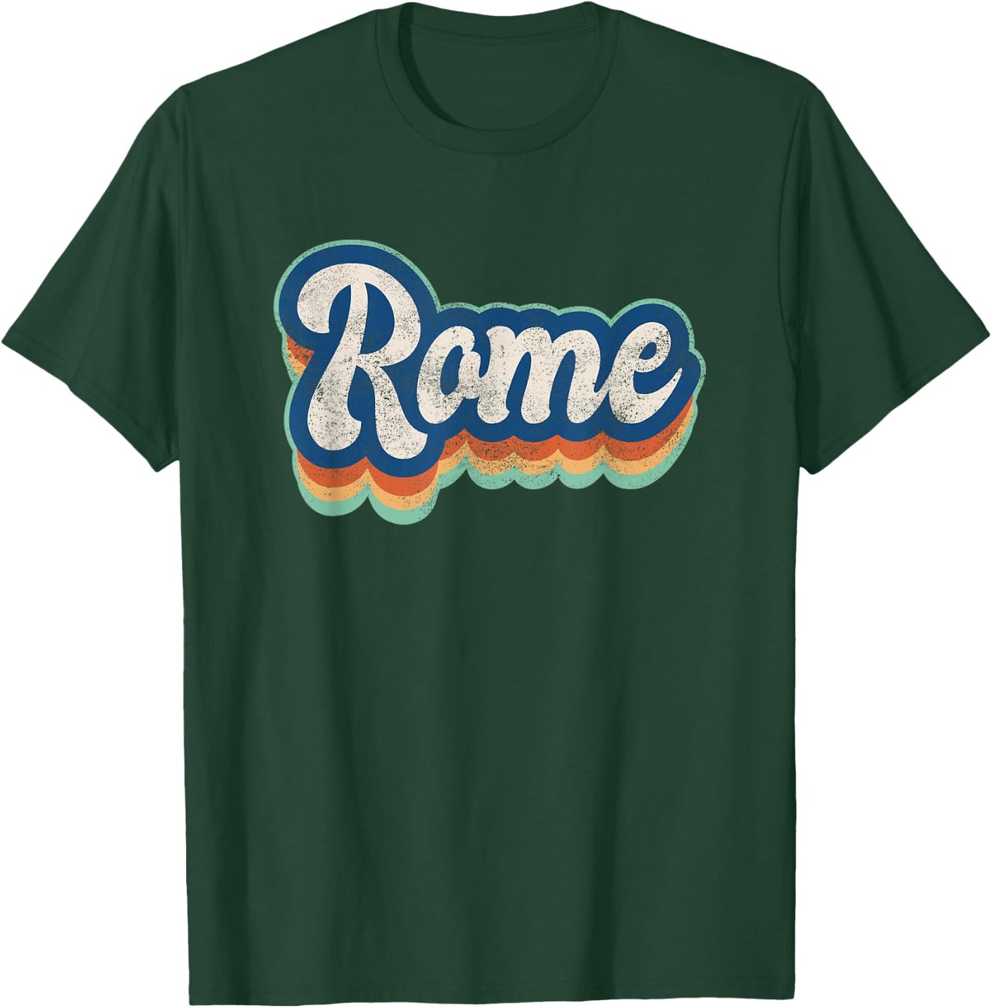 Rome First Name Boy Vintage Style 70s 80s Personalized T-Shirt - T-Shirt | Forest