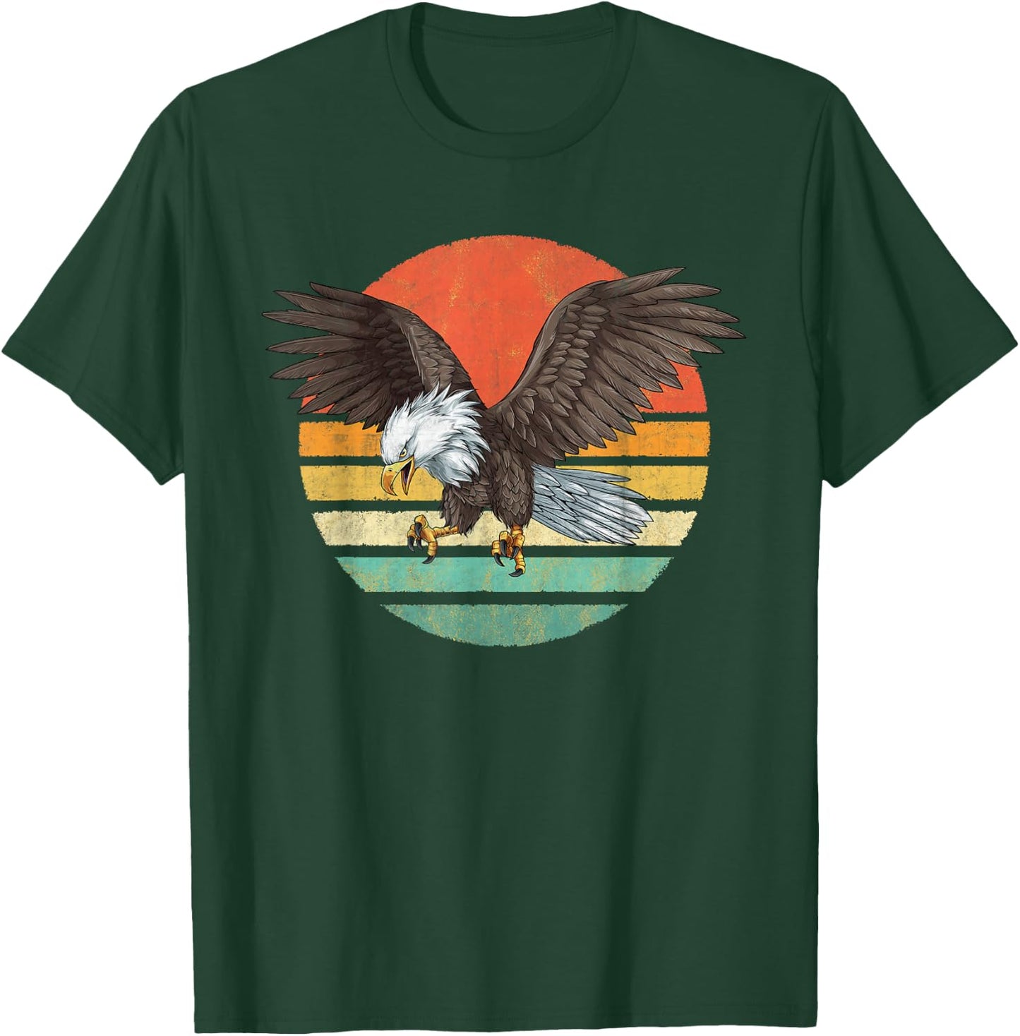 Bald Eagle Men Women Retro Vintage Bald Eagle T-Shirt - T-Shirt | Forest