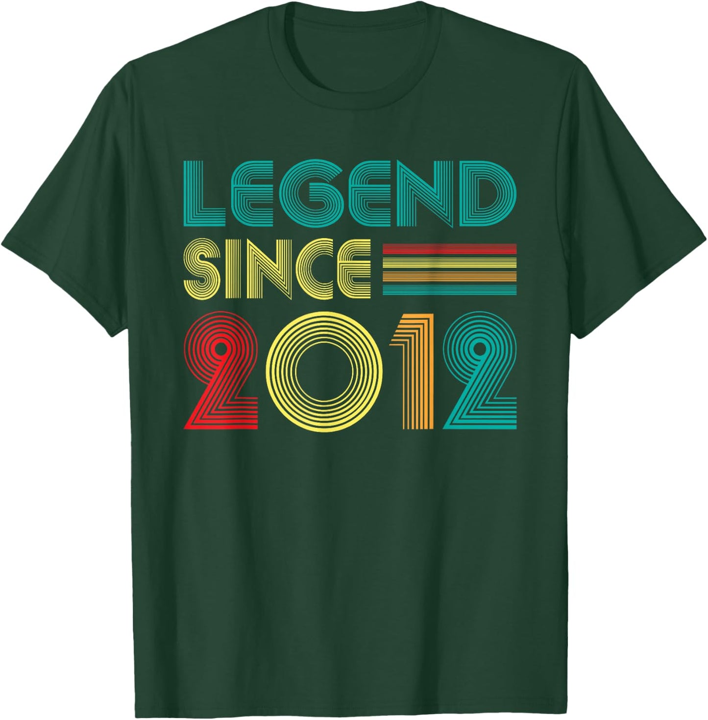 Legend Since 2012 13th Birthday Retro Vintage 13 Years Old T-Shirt - T-Shirt | Forest
