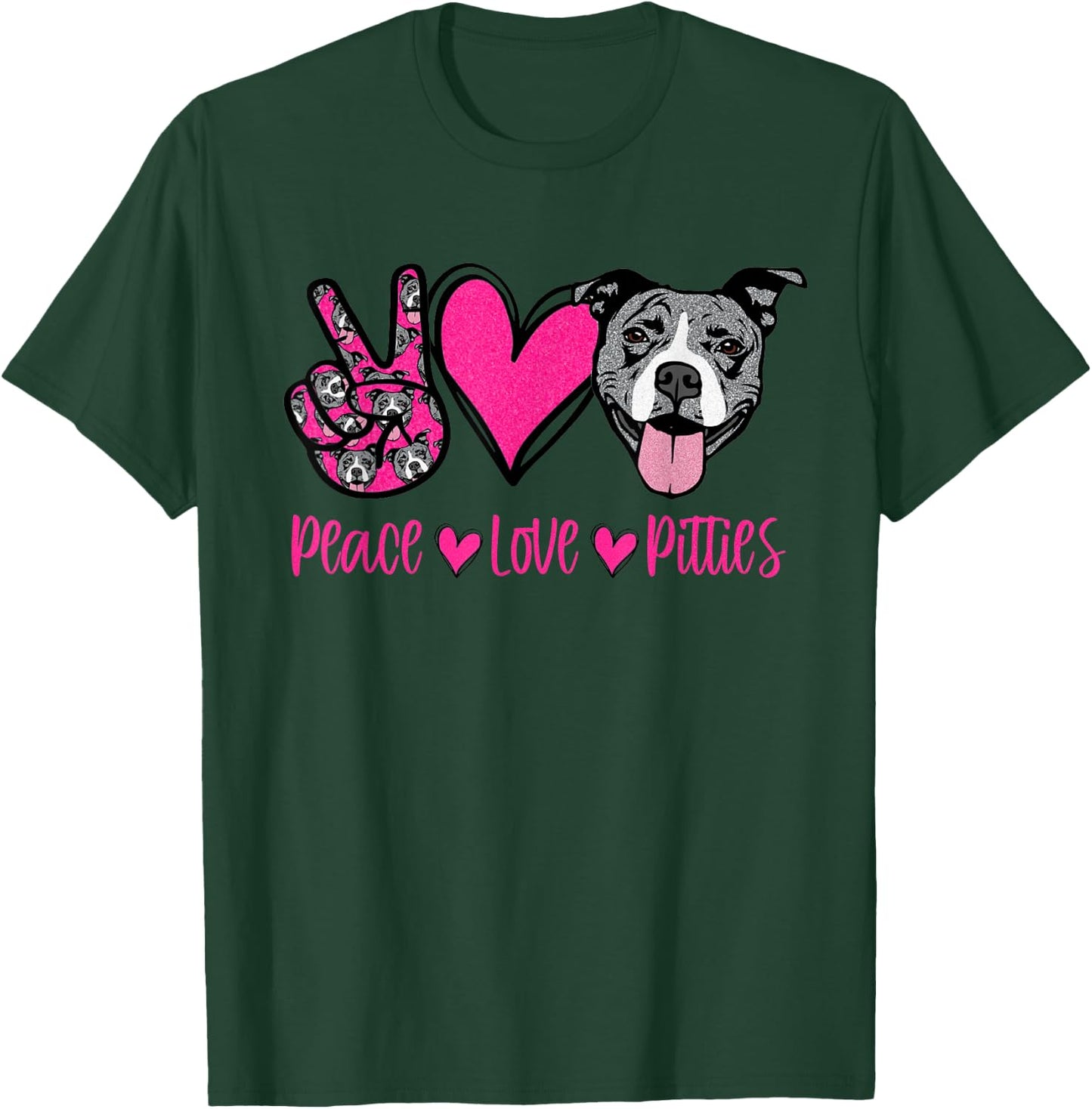 Pit Bull Lives Matter Pittie Puppy Dog Mom Ladies Pitbull Small T-Shirt - T-Shirt | Forest