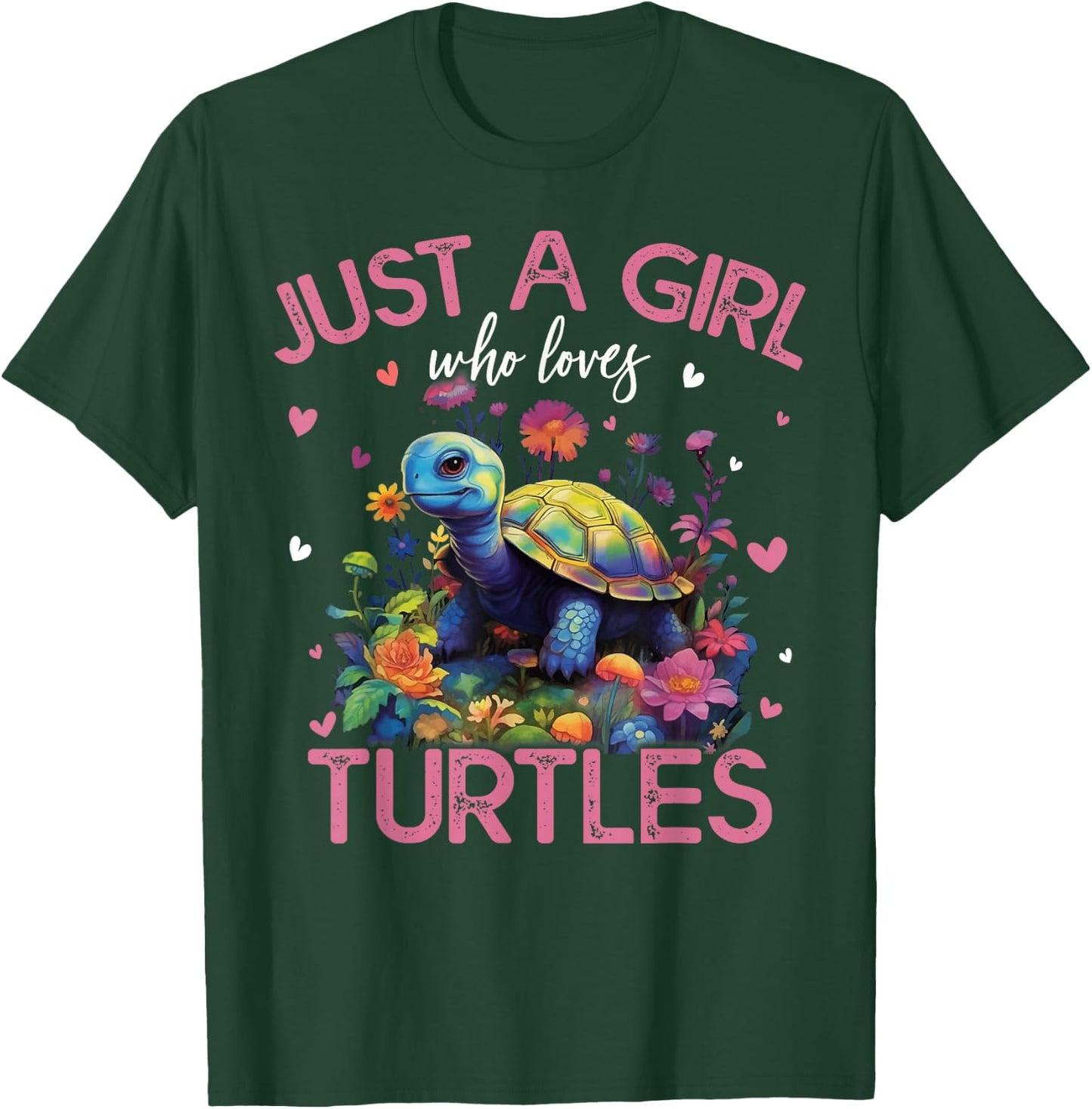 Just A Girl Who Loves Turtles Girls T-Shirt - T-Shirt | Forest