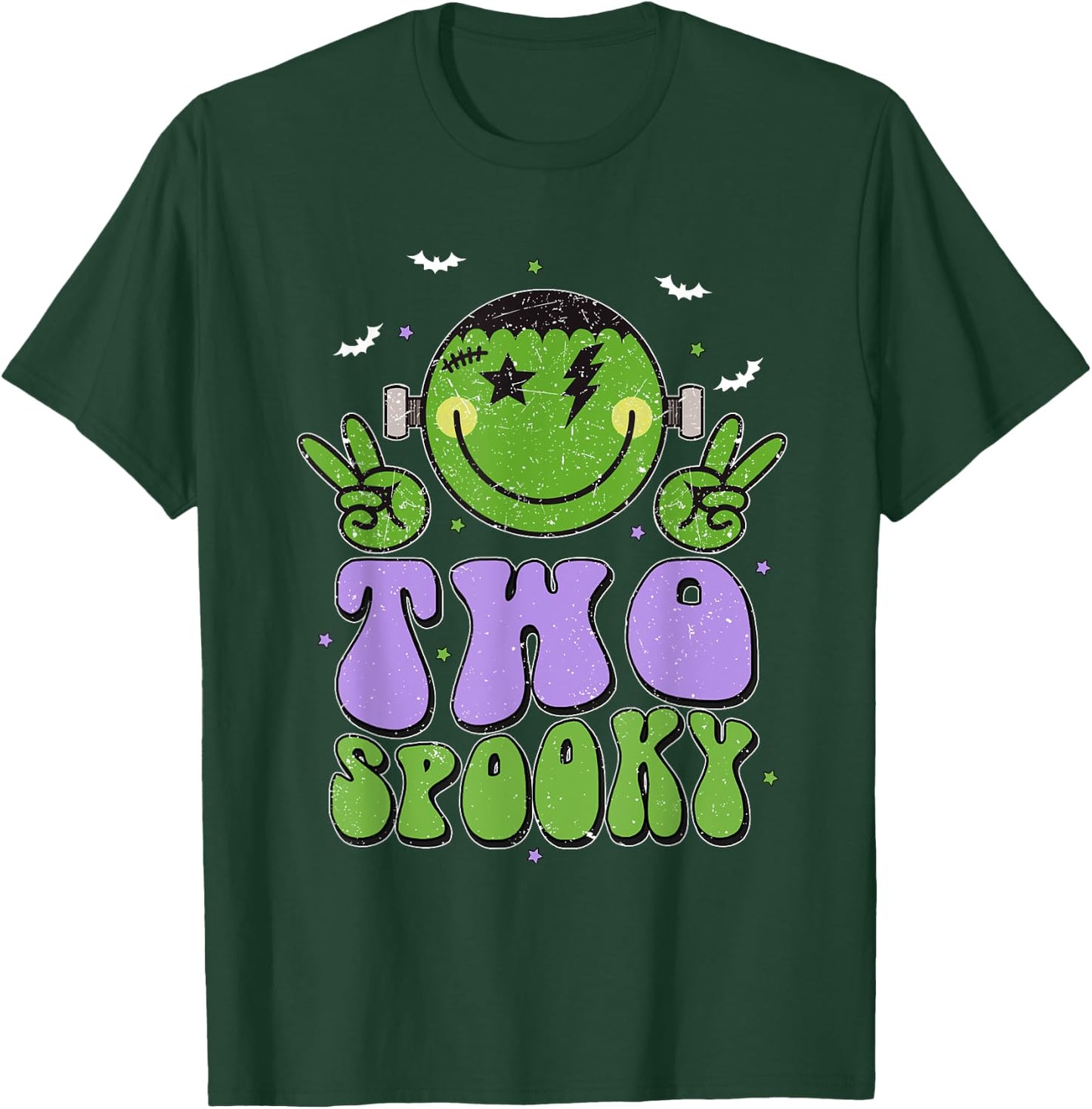 Two Spooky Birthday Decorations Boy 2nd Bday Halloween T-Shirt - T-Shirt | Forest