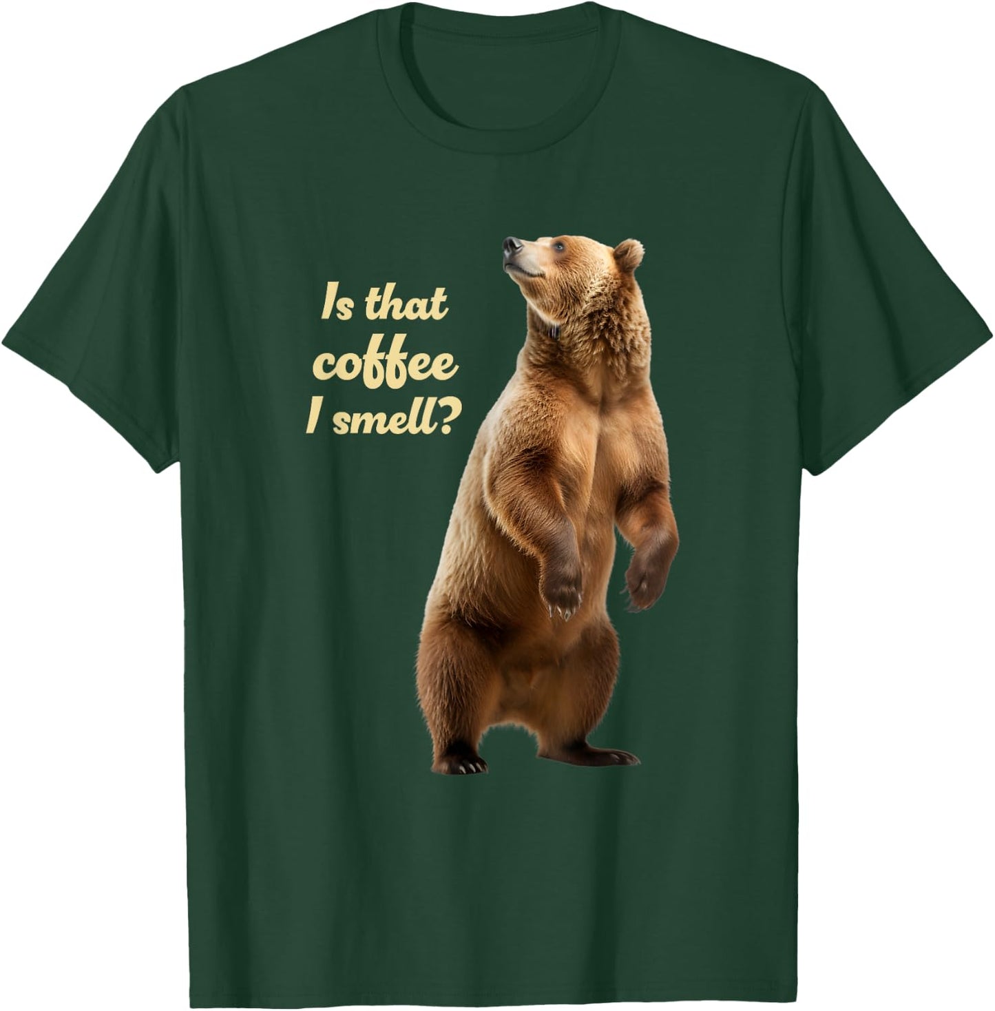 Coffee and Grizzlies Funny Bear Lover Grizzly Wildlife T-Shirt - T-Shirt | Forest
