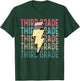 Retro Third Grade Teacher Lightning Bolt Pencil Teacher Kids T-Shirt - T-Shirt | Forest
