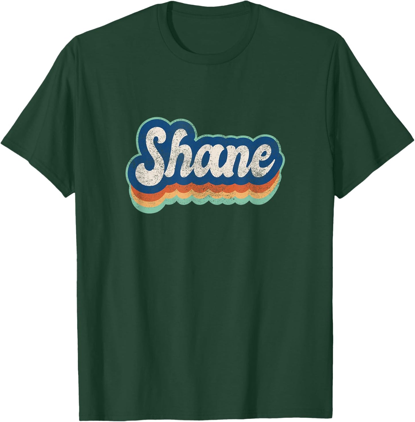 Shane First Name Boy Vintage Style 70s 80s Personalized T-Shirt - T-Shirt | Forest