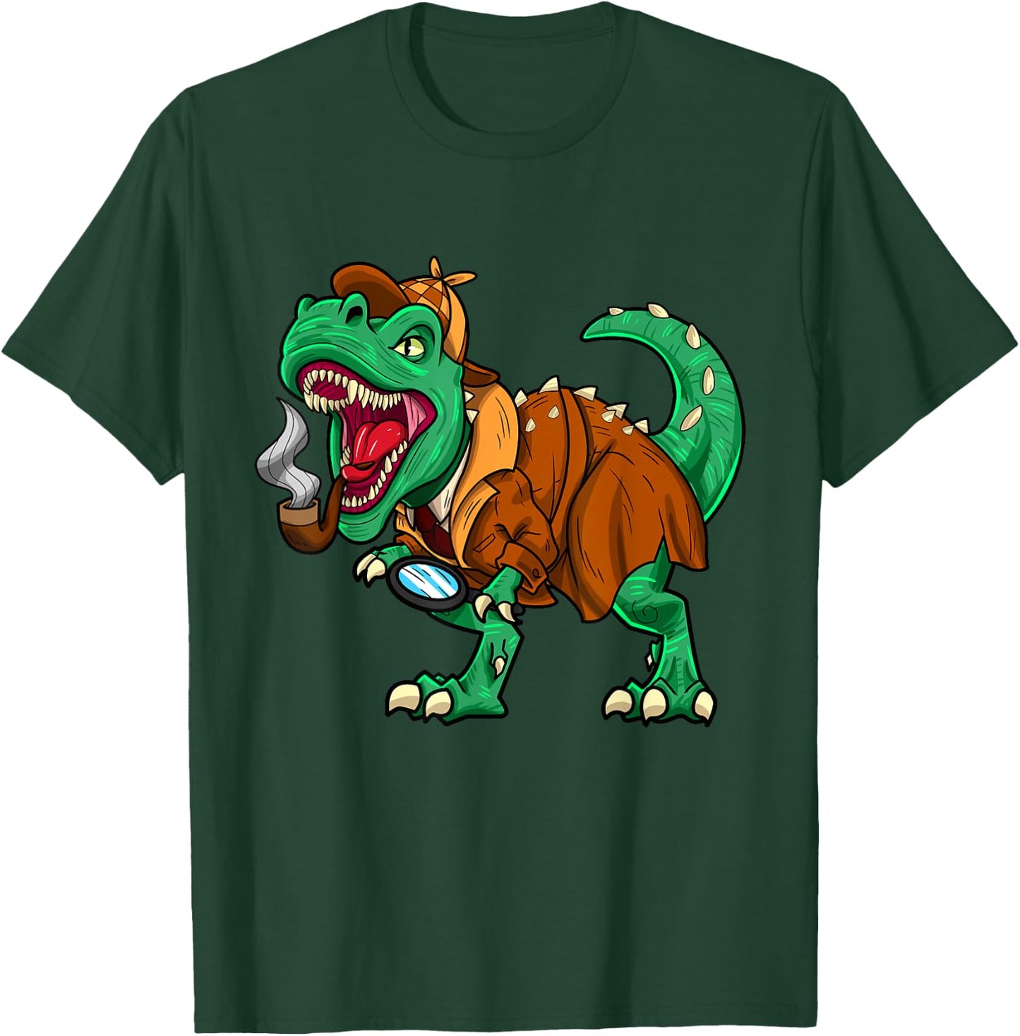 Detective Crew Dinsosaur Undercover Agent T-Rex T-Shirt - T-Shirt | Forest