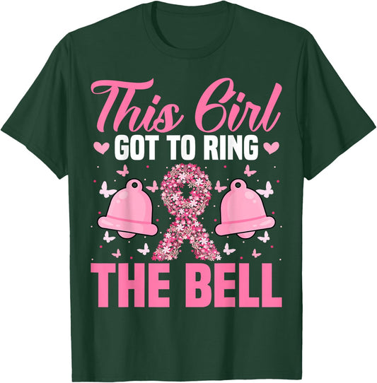 This Girl Got to Ring the Bell - Breast Cancer Awareness T-Shirt - T-Shirt | Forest