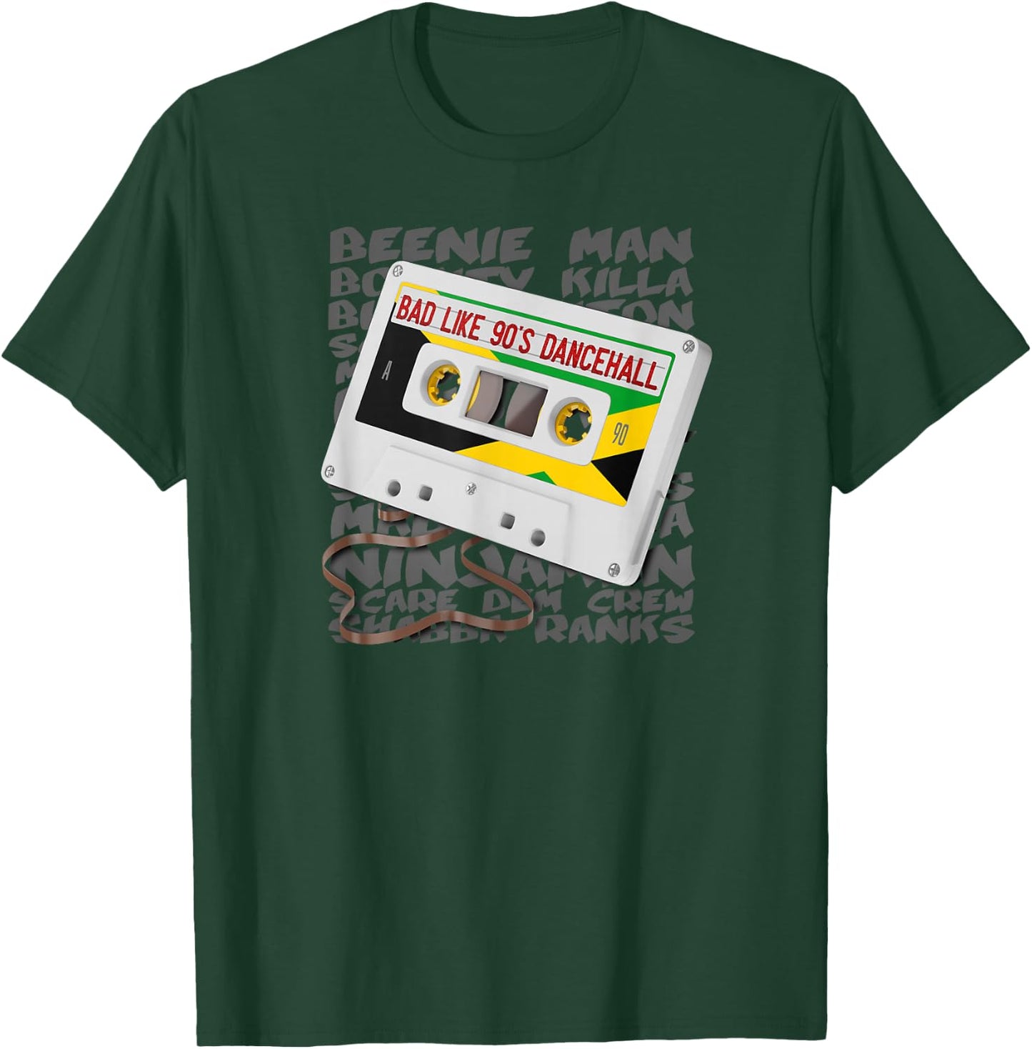 Bad Like 90's Dancehall - Old School Reggae Music Jamaica T-Shirt - T-Shirt | Forest