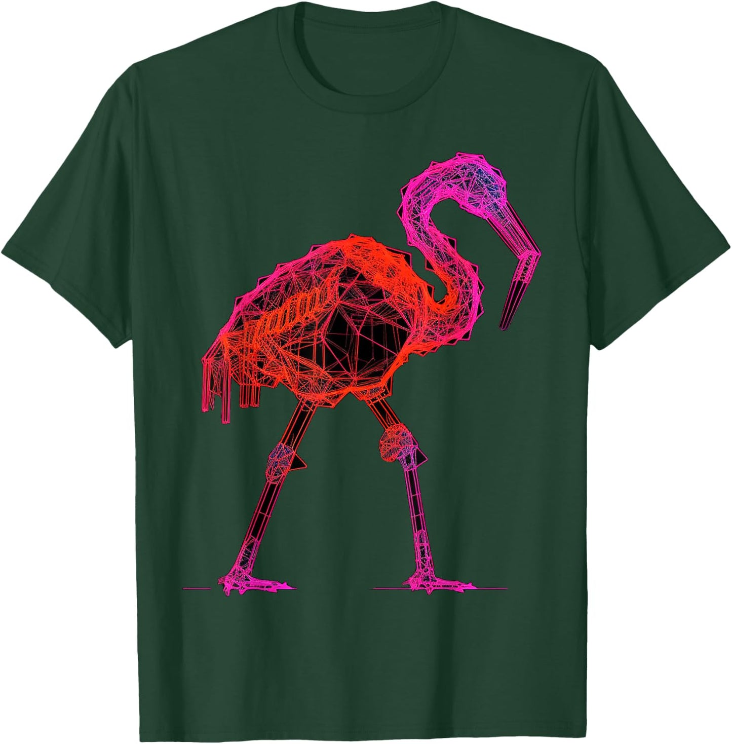 Flamingo Art - Bird Animal Artwork Flamingo T-Shirt - T-Shirt | Forest