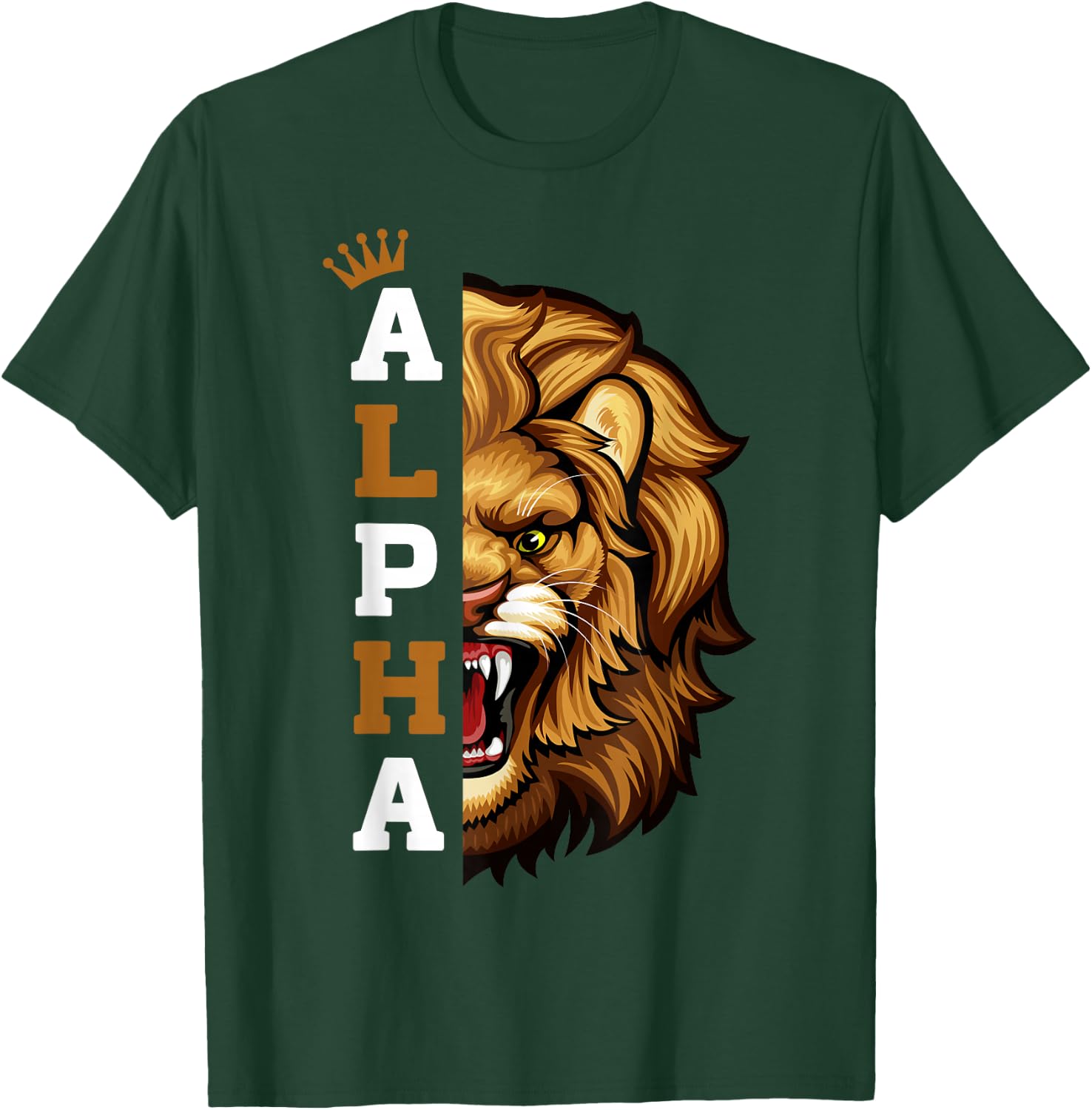 Alpha Male Men Lion T-Shirt - T-Shirt | Forest