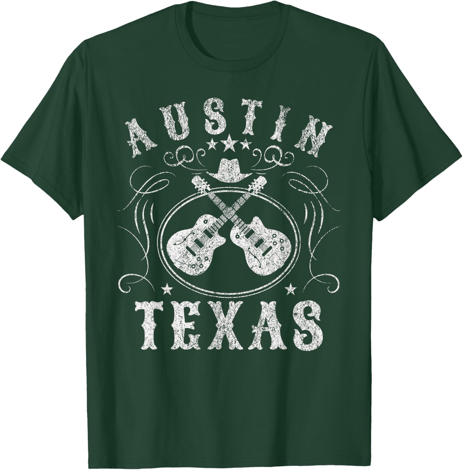 Austin Texas Travel Vintage Small T-Shirt - T-Shirt | Forest