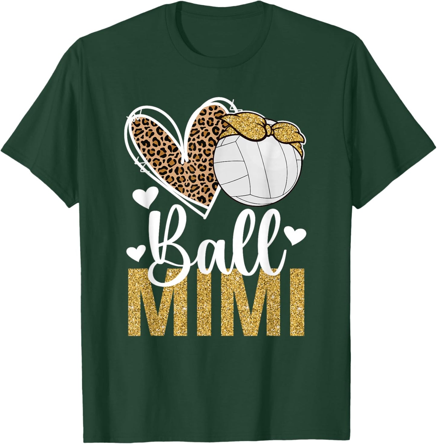Ball Mimi Heart Volleyball Mimi Of A Volleyball Player T-Shirt - T-Shirt | Forest
