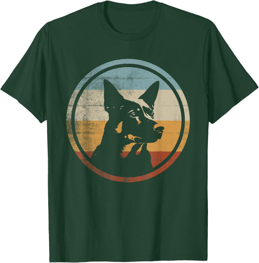 Retro Style Australian Kelpie Dog T-Shirt - T-Shirt | Forest