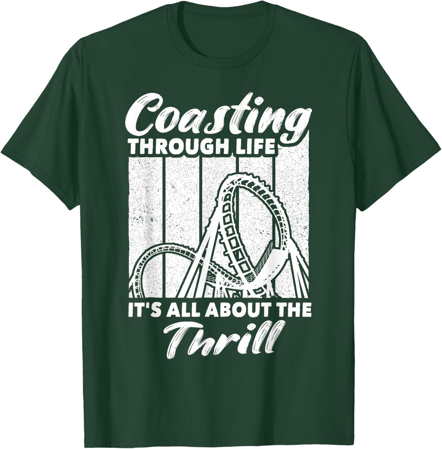 Roller Coaster Enthusiast Rollercoasters T-Shirt - T-Shirt | Forest