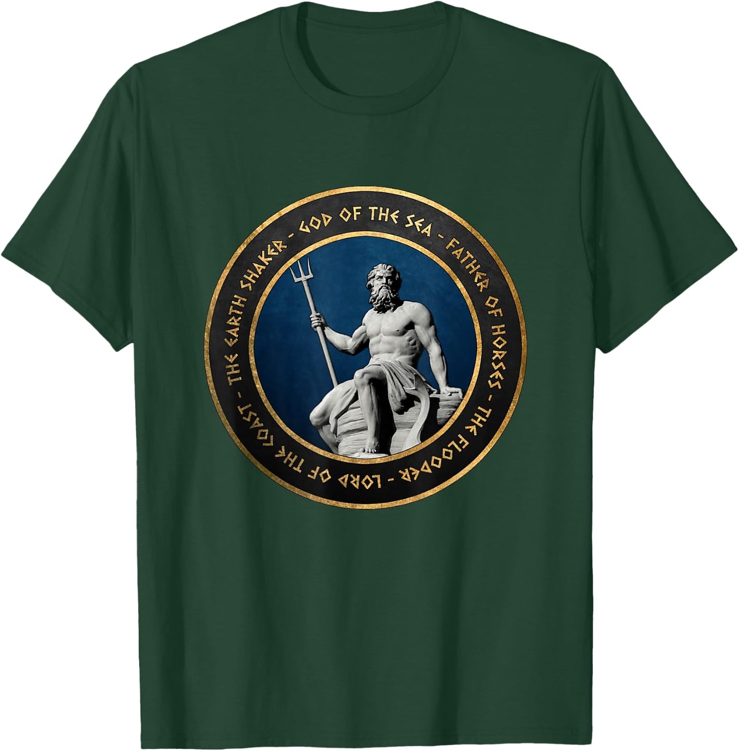 Poseidon Ancient Greek God T-Shirt - T-Shirt | Forest