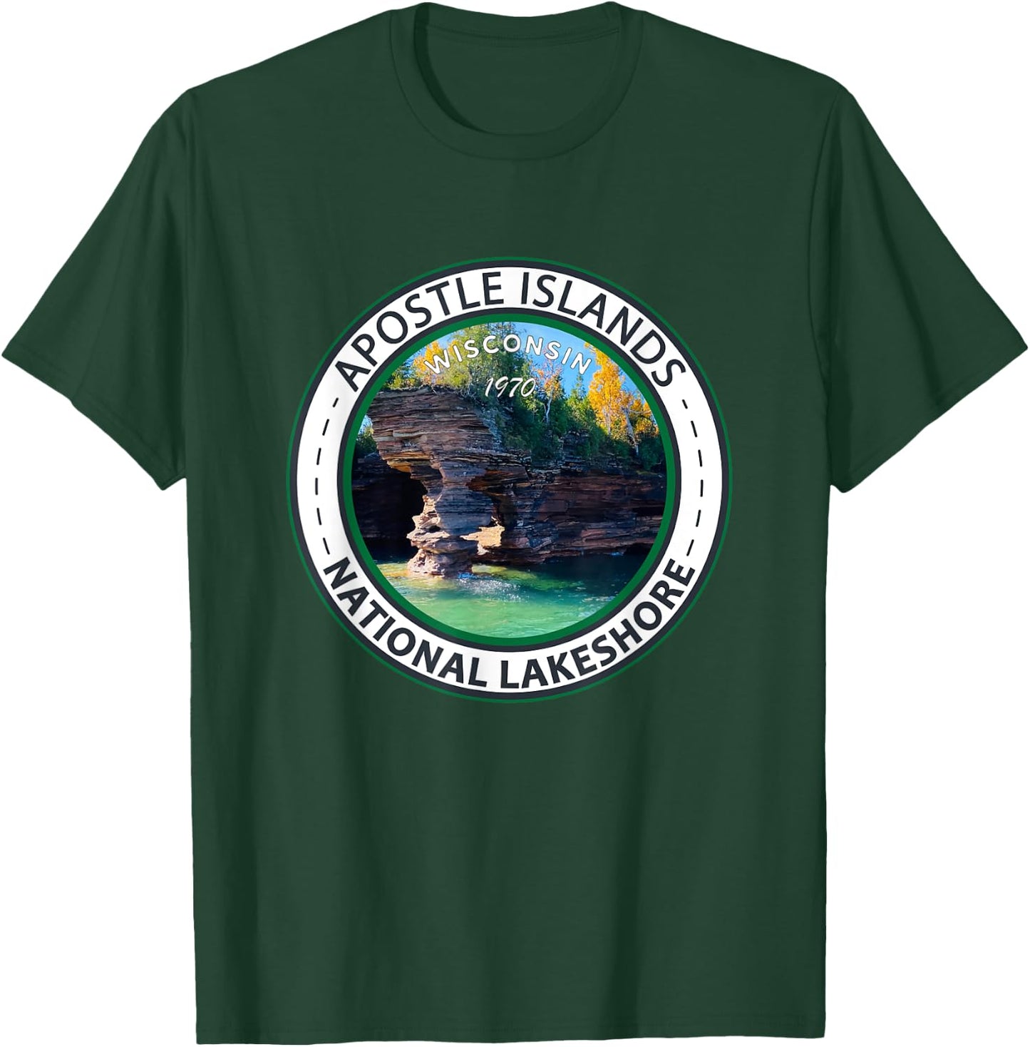 Apostle Islands National Lakeshore Wisconsin Vintage T-Shirt - T-Shirt | Forest