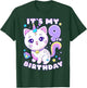 Birthday girl 9 years old, cat, unicorn, 9th birthday T-Shirt - T-Shirt | Forest