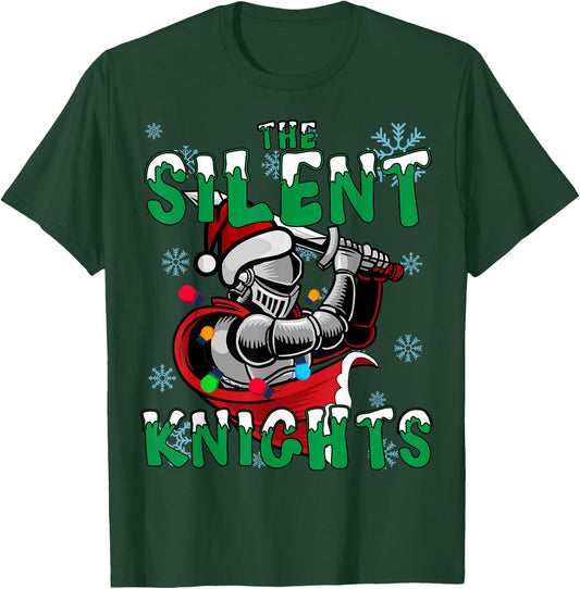 Christmas Run 5K Silent Knights Holiday Team Running Outfit T-Shirt - T-Shirt | Forest