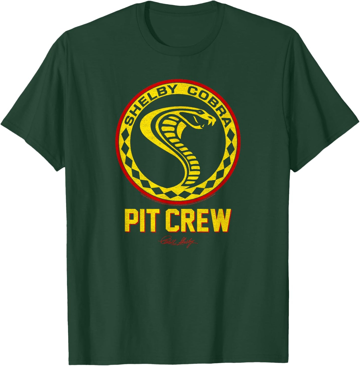 Carroll Shelby Vintage Pit Crew Badge T-Shirt - T-Shirt | Forest