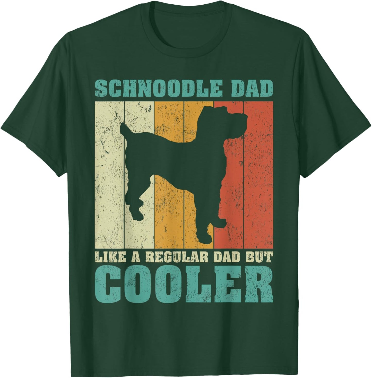 Vintage Retro Schnoodle Dad Like A Regular Dad Father's Day T-Shirt - T-Shirt | Forest