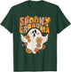 Spooky Grandma Groovy Ghost With Vintage Flowers Halloween T-Shirt - T-Shirt | Forest