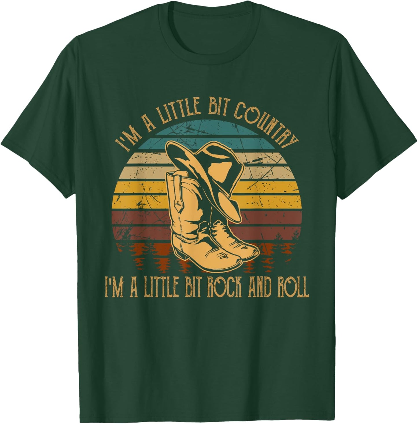I'm A Little Bit Country, I'm A Little Bit Rock And Roll T-Shirt - T-Shirt | Forest