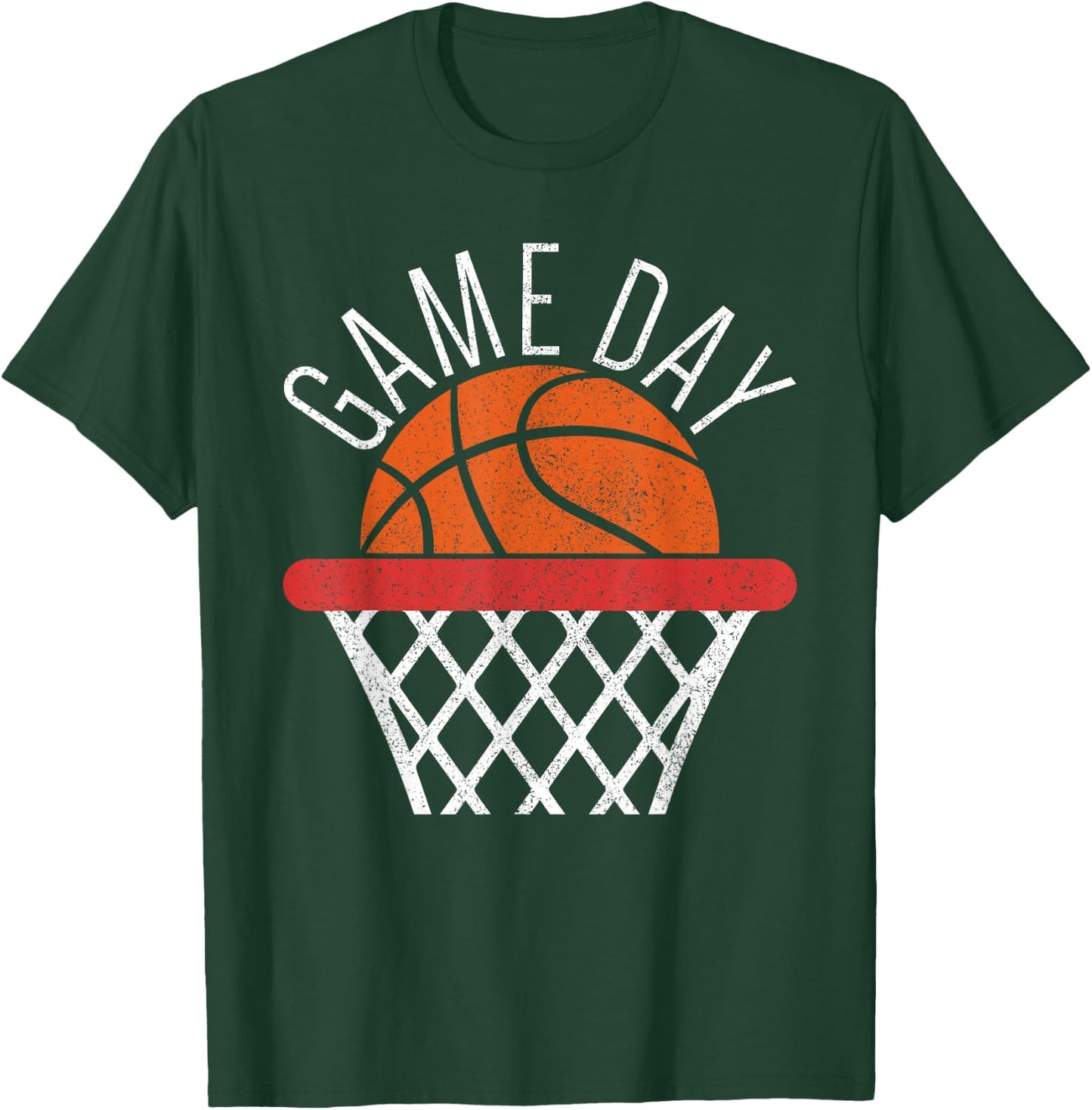 Game Day Basketball Lover Basketball Player Funny Basketball T-Shirt - T-Shirt | Forest