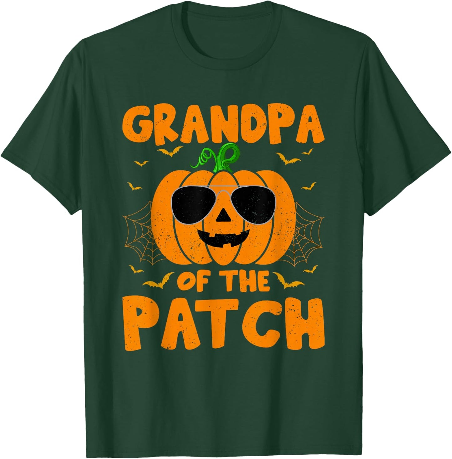 Pumpkin Grandpa Of The Patch Family Group Costume Halloween T-Shirt - T-Shirt | Forest