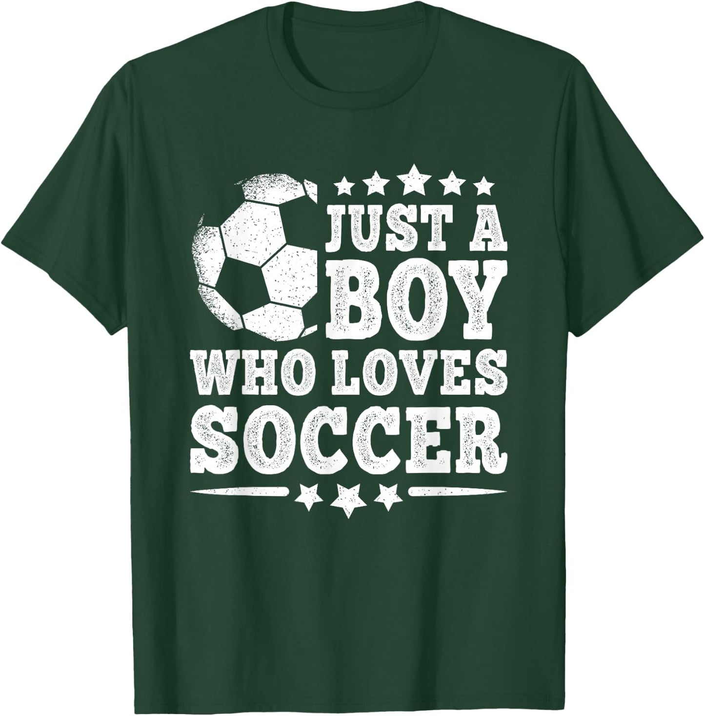 Just A Boy Who Loves Soccer Funny Soccer Lover Boys Kids T-Shirt - T-Shirt | Forest