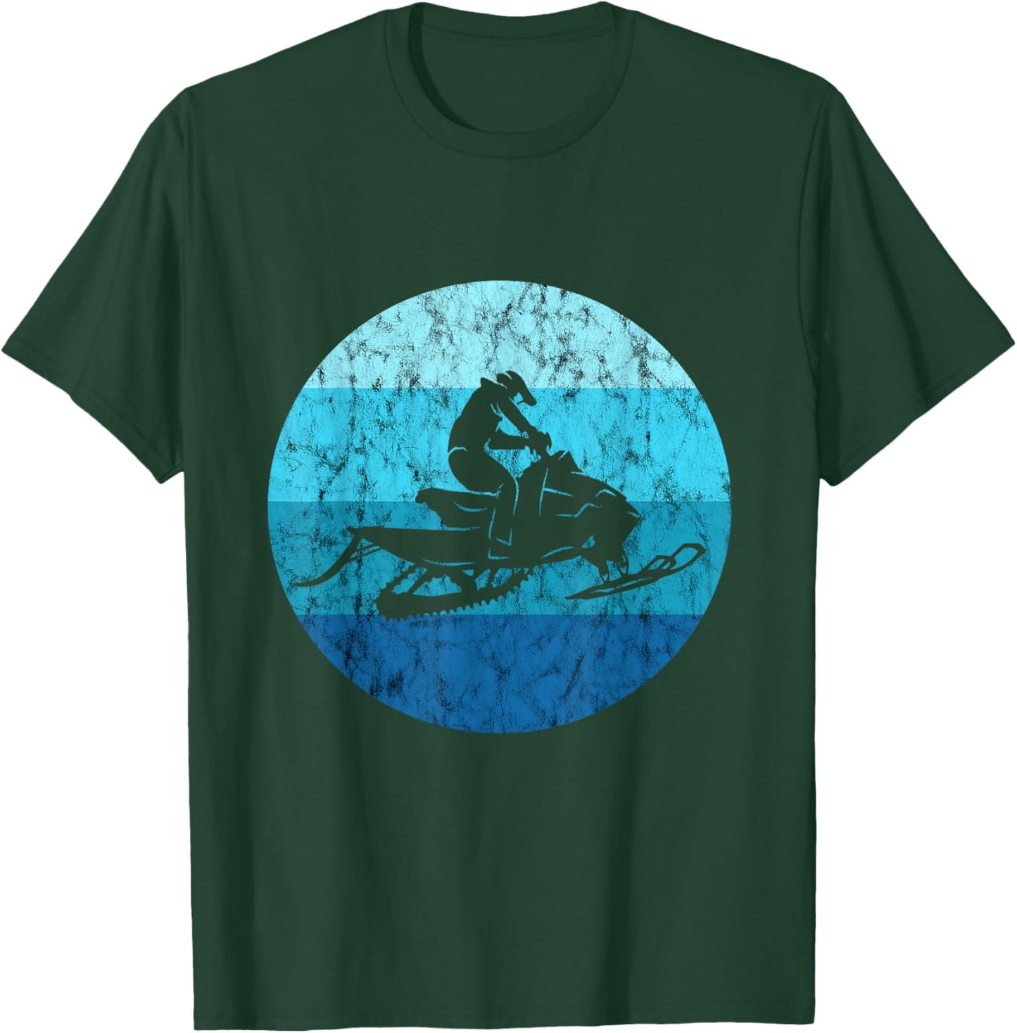 Snowcross Vintage Snowmobile Snow Machine Snowmobiling T-Shirt - T-Shirt | Forest