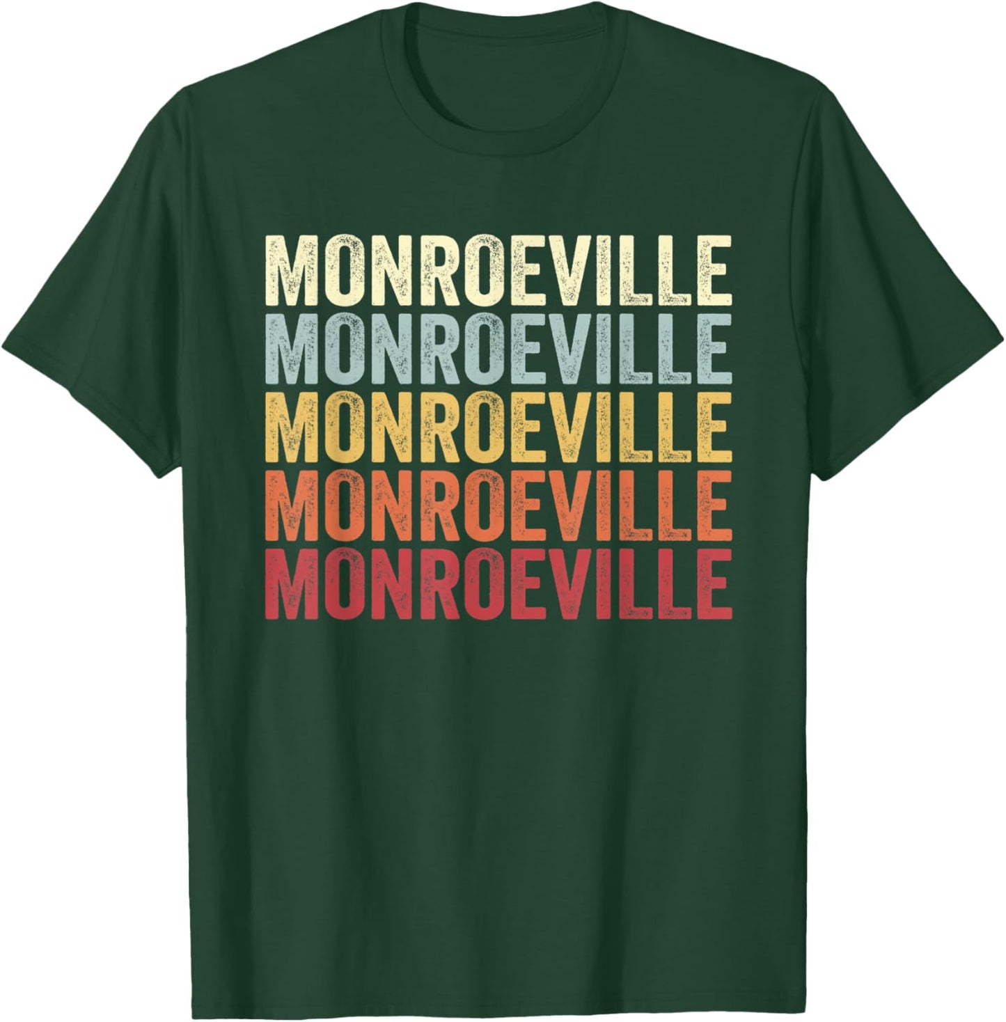 Monroeville Alabama Monroeville AL Retro Vintage Text T-Shirt - T-Shirt | Forest
