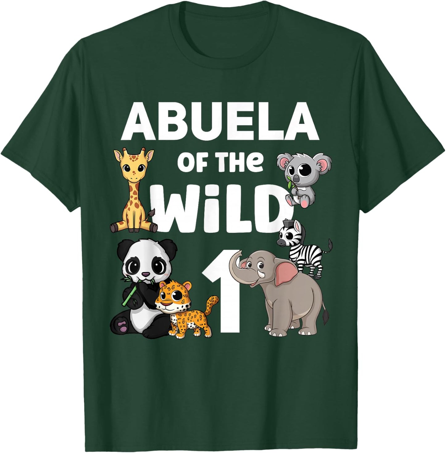 Abuela of the Wild One Zoo 1st Birthday Party Safari Jungle T-Shirt - T-Shirt | Forest