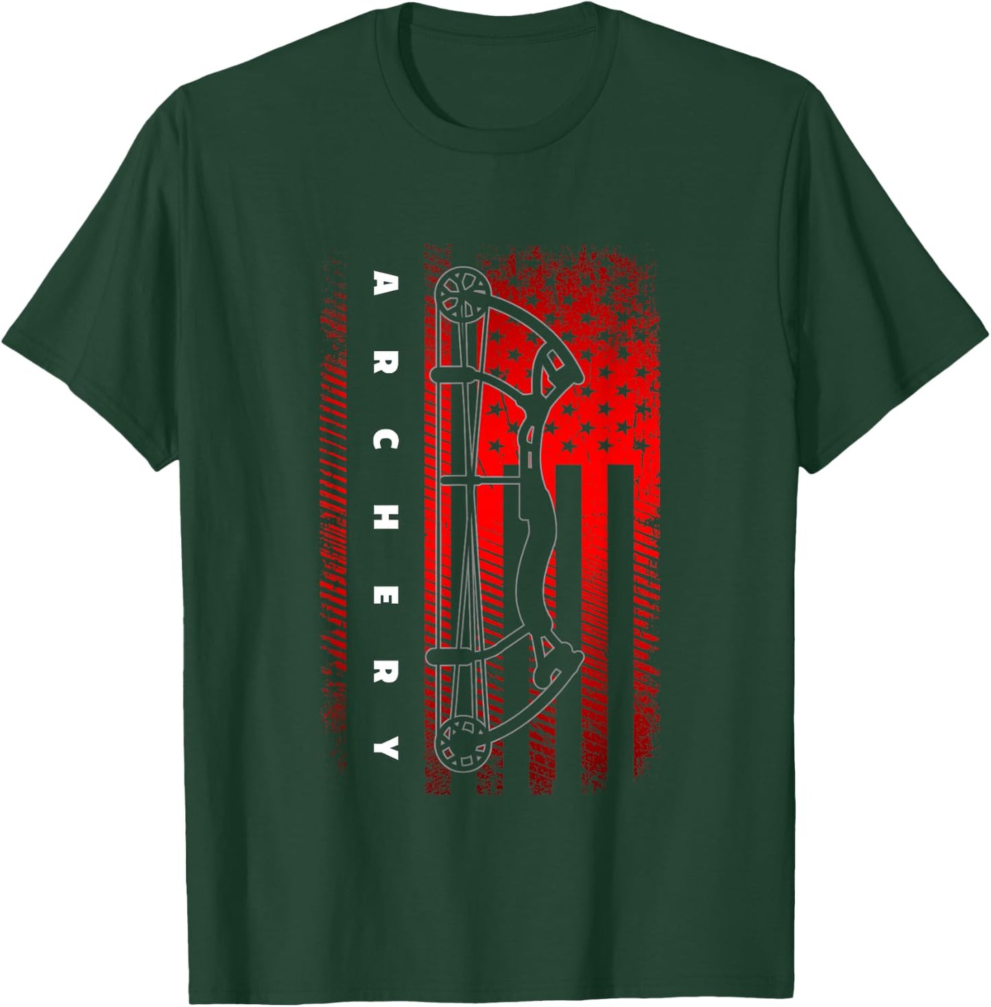 American Flag Archery T-Shirt - T-Shirt | Forest