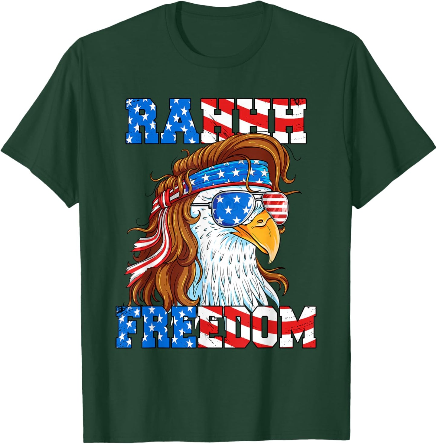 Rahhh Freedom Eagle 4th of July American Flag Usa Meme T-Shirt - T-Shirt | Forest