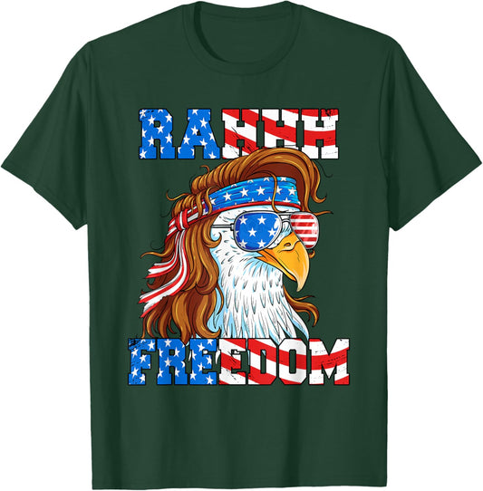 Rahhh Freedom Eagle 4th of July American Flag Usa Meme T-Shirt - T-Shirt | Forest