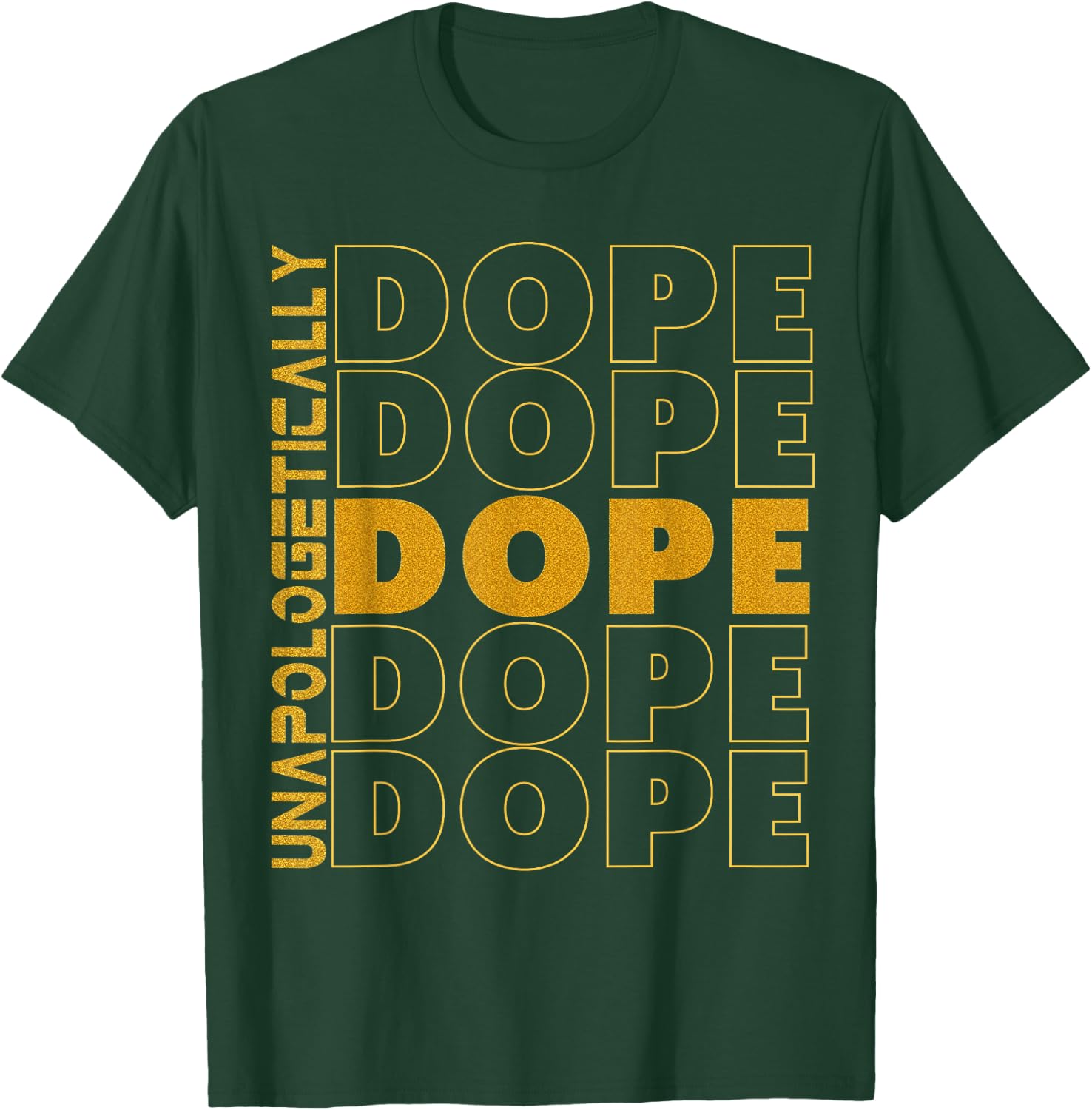 Melanin Black Queen King Golden Afro Unapologetically Dope T-Shirt - T-Shirt | Forest