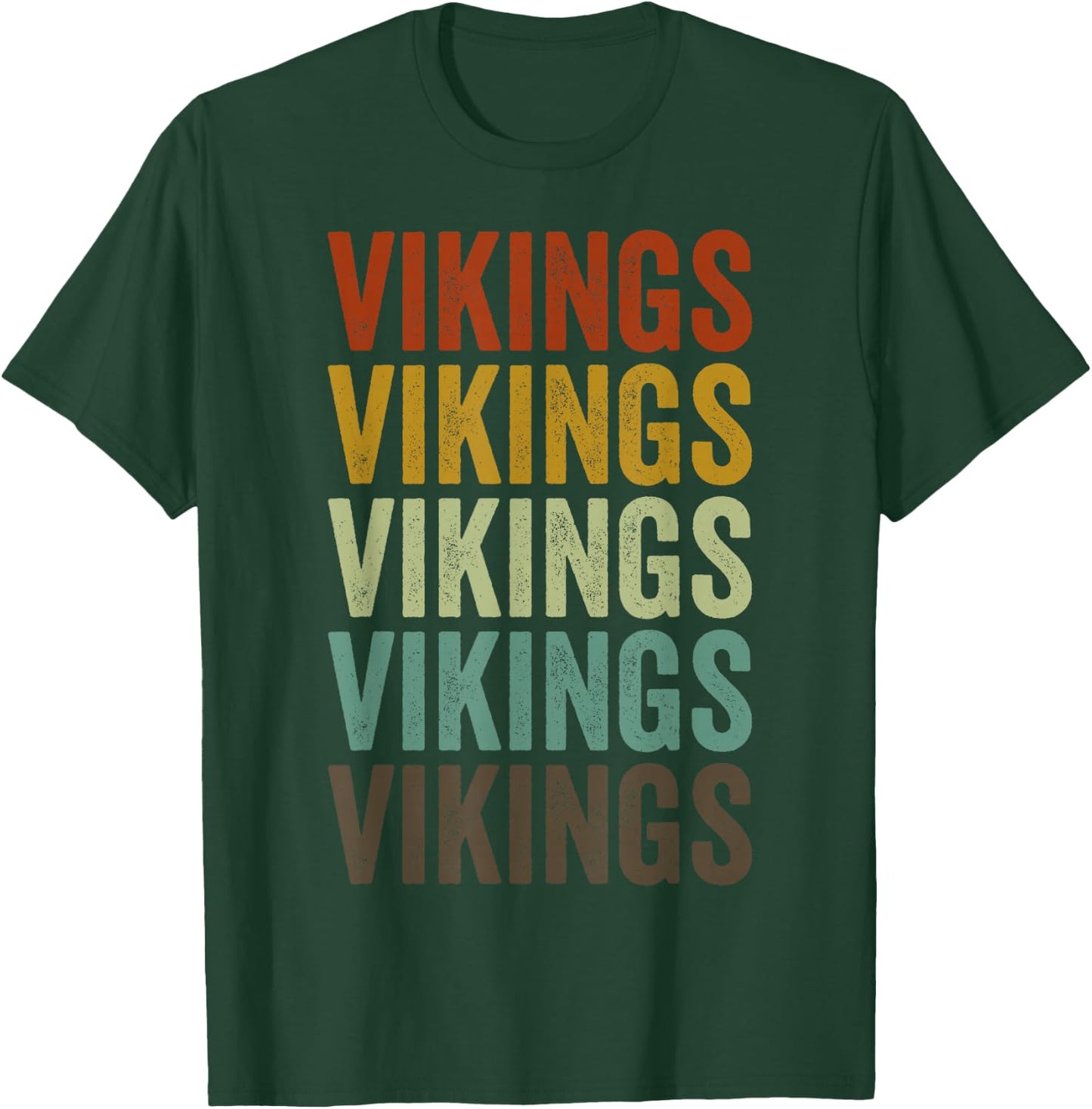 Vikings Retro T-Shirt - T-Shirt | Forest