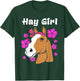 Hay Girl Floral Horse Horse T-Shirt - T-Shirt | Forest