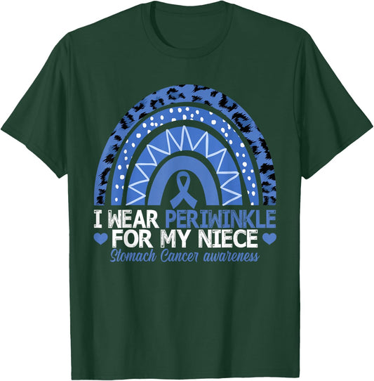 I Wear Periwinkle For My Niece Stomach Cancer Awareness T-Shirt - T-Shirt | Forest