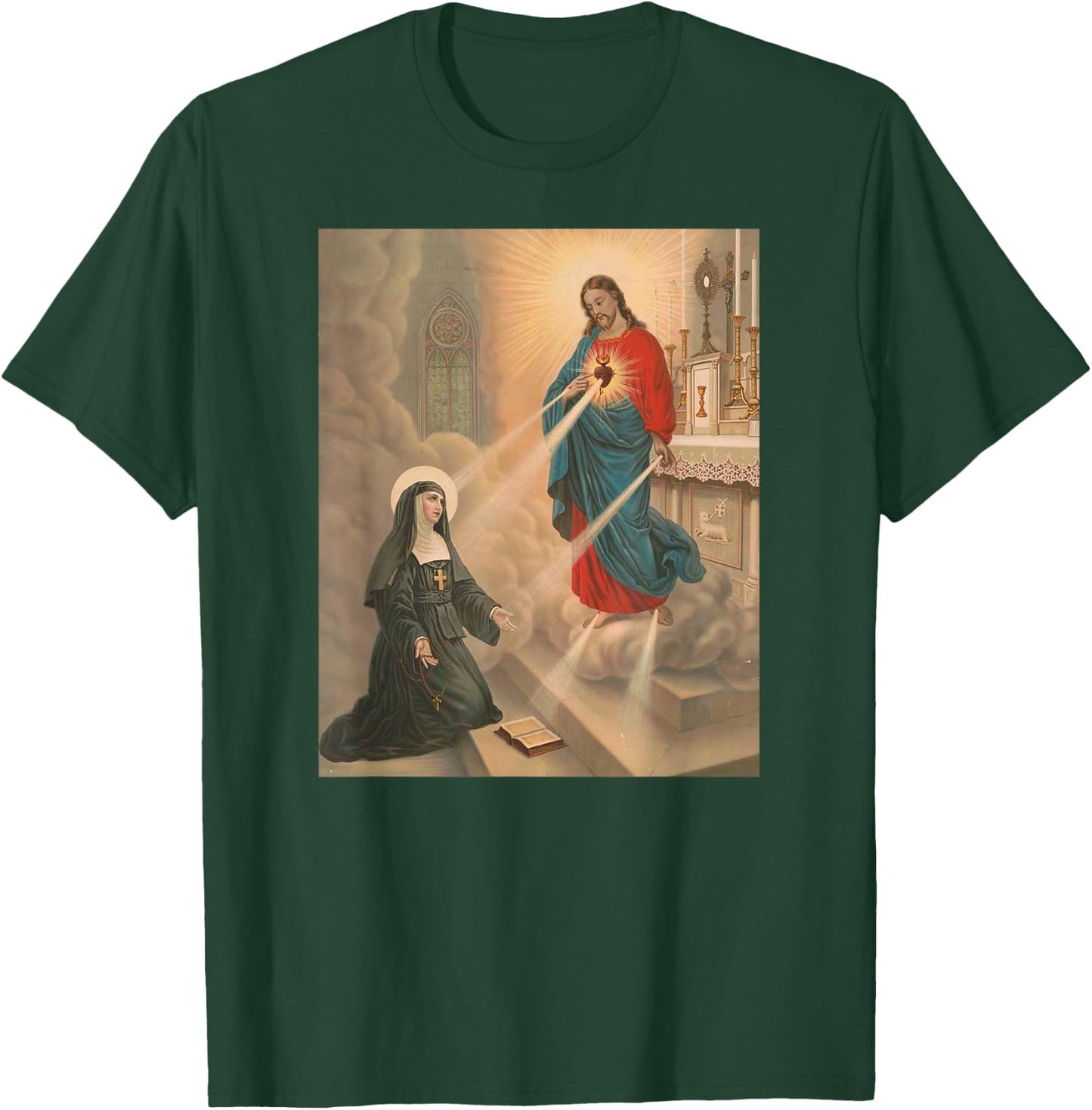 Saint Margaret Mary Alacoque T-Shirt - T-Shirt | Forest