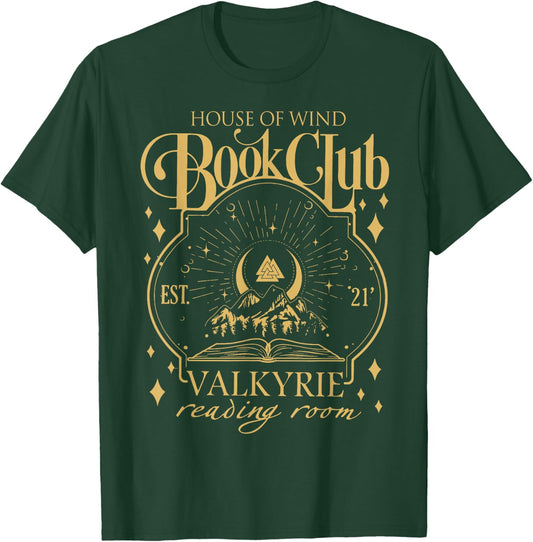 House Of Wind Book Club, Valkyrie Reading Room T-Shirt - T-Shirt | Forest