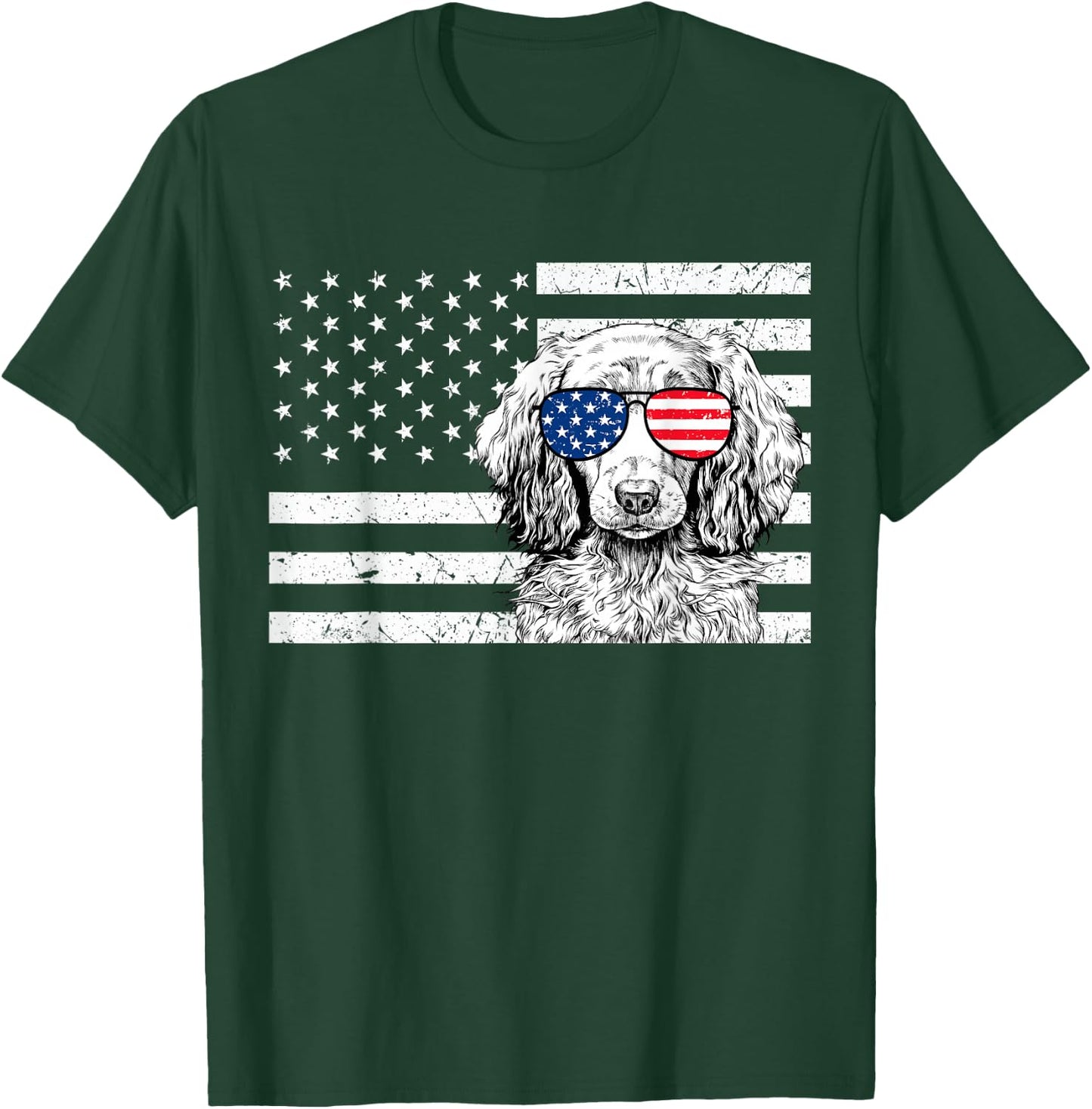 Dachshund Weiner Dog 4th of July US American Flag Patriotic T-Shirt - T-Shirt | Forest